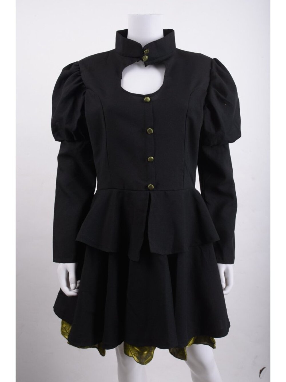 Underwraps Womans Steampunk Peplum Halloween Costume XL Black Gothic Witch